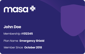 MASA ID Card Purple Shield Front